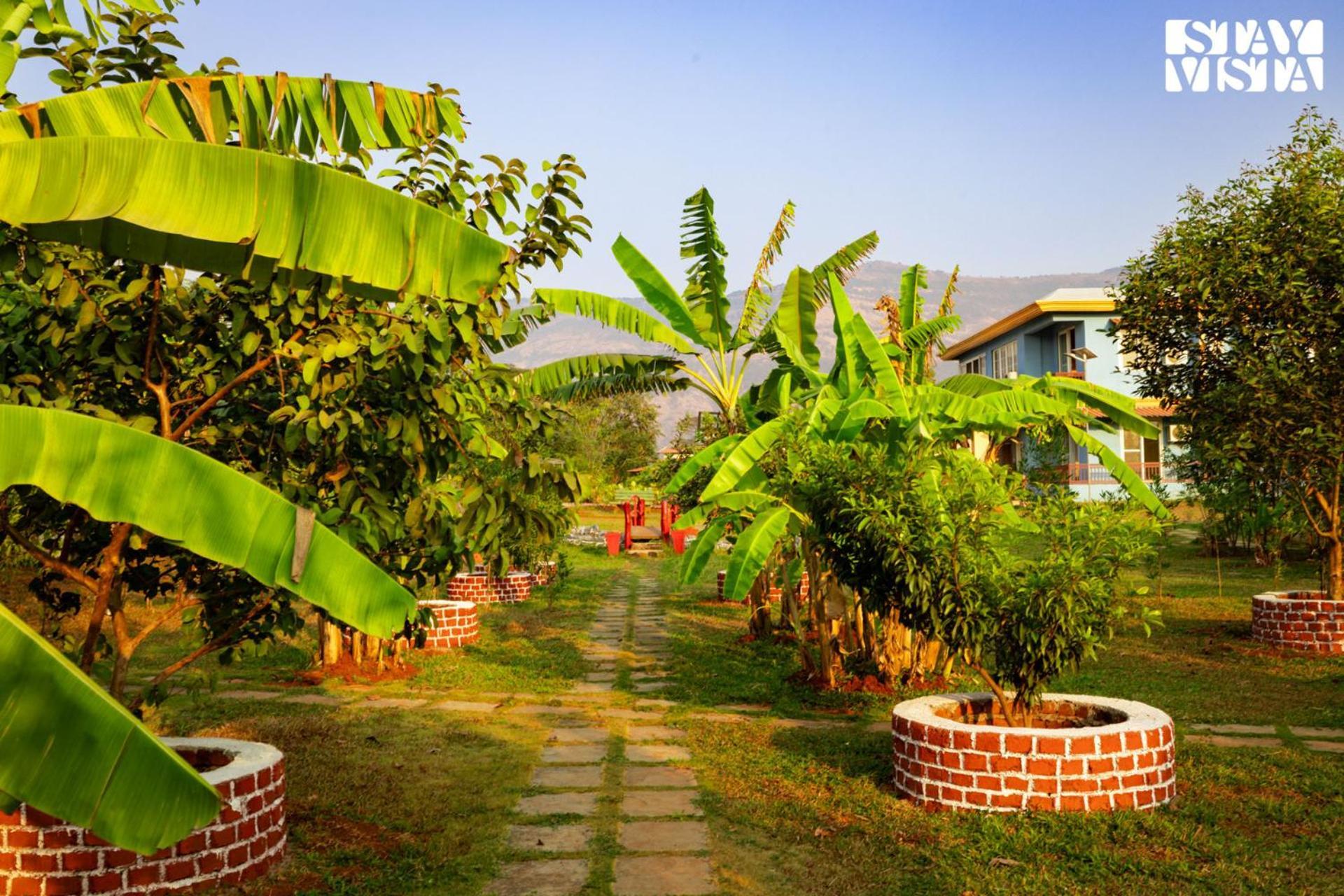 Stayvista'S Hillside Meadows - Mountainside Retreat With Farm View, Pool & Deck, Lawn & Gazebo Chinchavli エクステリア 写真